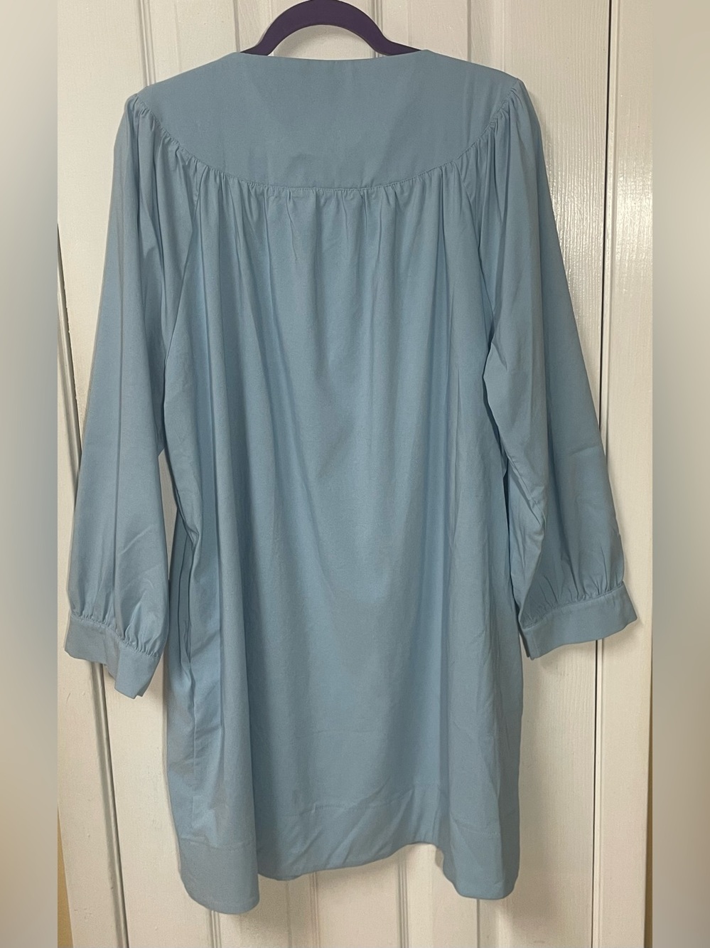 Tuckernuck Pomander Place Dress XXL 2XL Blue Preppy Long Sleeve Lace Up Ties - Picture 3 of 9
